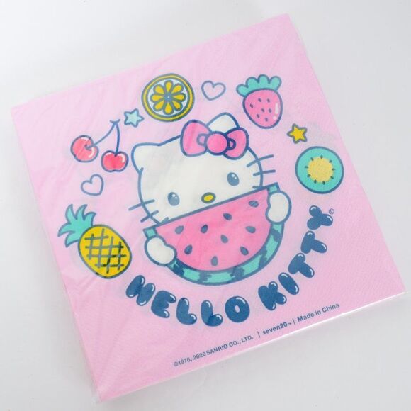 Hello Kitty Party Paper Supplies Service For 10 Cups Plates Straws NIP - Picture 6 of 7